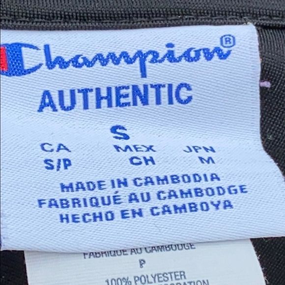 Champion nylon zip black jacket size Small EUC - Picture 5 of 9